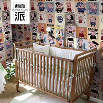 Childrens room Cute cartoon tiles Kindergarten Pig Paige kitty Nordic wall tiles non-slip