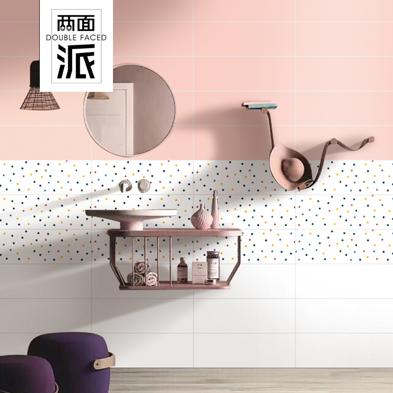 Macaron Tiles Nordic Net Red Color Brick Makeup Room Wall Brick Balcony Kitchen Porcelain Sheet 200x600 Glazed Face Brick