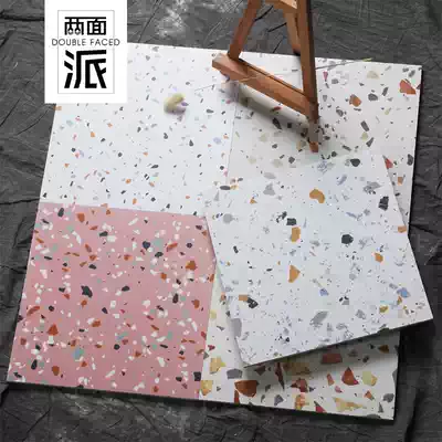 Net red colored terrazzo tile ins Nordic pink wall tile kitchen dressing room matte non-slip floor tiles 300