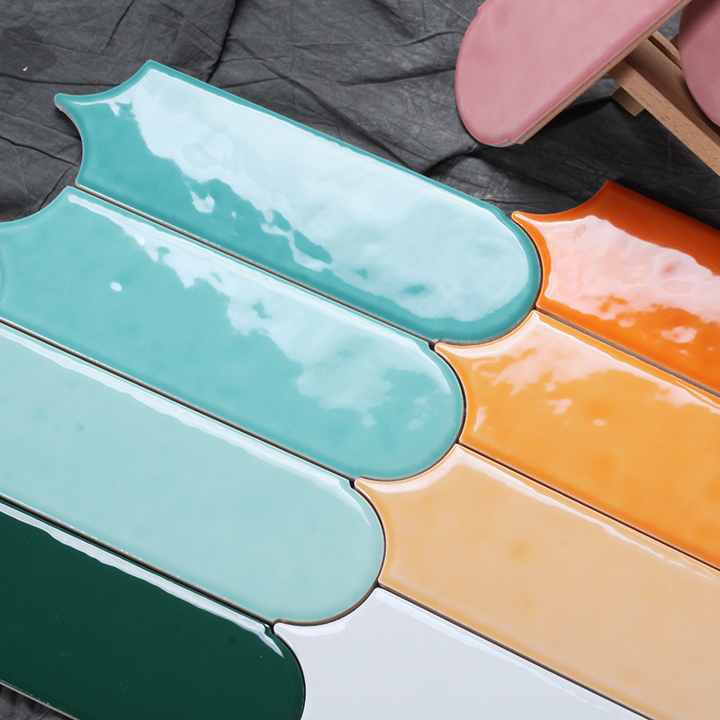 Nordic Green Peacock Feather Brick Mesh Red Makeup Room Tile Pink Bright Light Handmade Brick Kitchen Ink Greener Brick