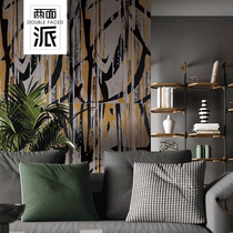 European light luxury large board tile porch tile porch background wall parquet art tile toilet wall floral 600x1200