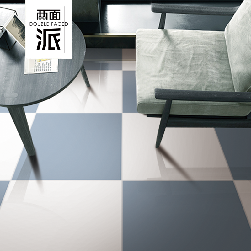 Black and white glossy tiles kitchen powder room balcony wall tiles 300x300 simple modern bright small floor tiles