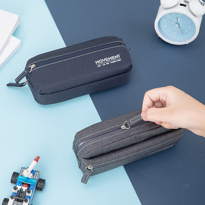 () right-hand stationery pen bag 66831 student pen box canvas pull chain bag large capacity male child wholesale