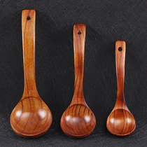 Flat Sand Pan Special Day Style Long Handle Big Soup Spoon Log Spoon Suit Non Stick Pan Hot Pot Spoon In stock Soup Porridge Spoon