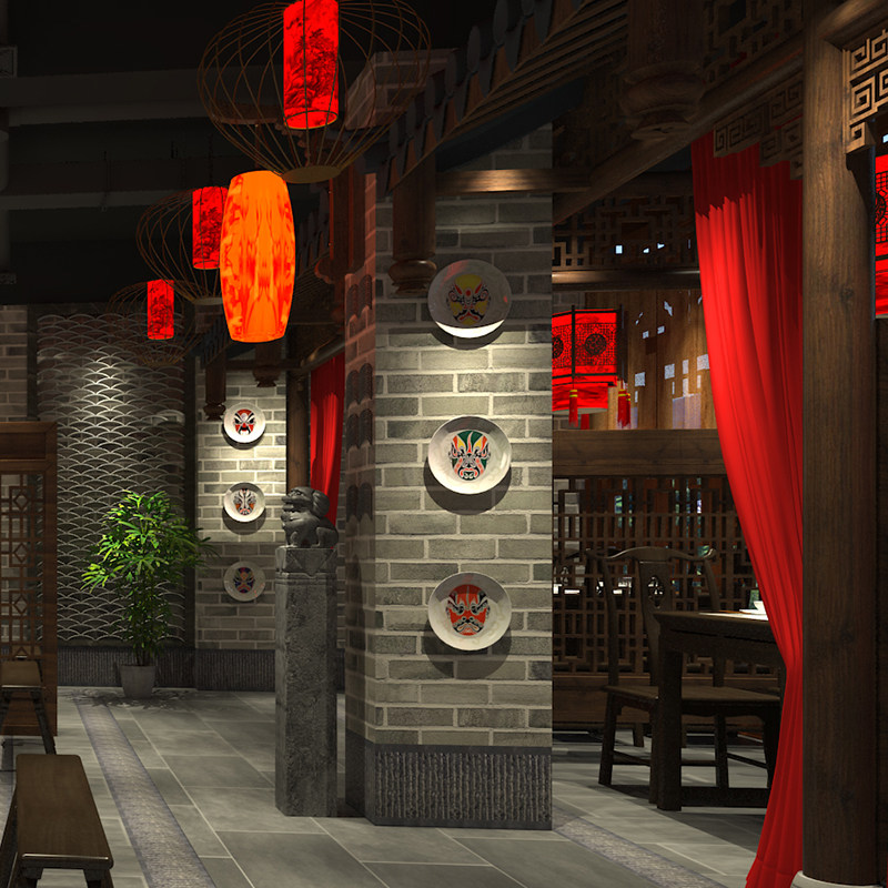 Peking Opera Sichuan Opera Facial Genealogy Decoration Pan Chuan Vegetable Dining Hall Fire Pot Shop Creative Decorations Chinese Style Home Background Wall Hanging Pan