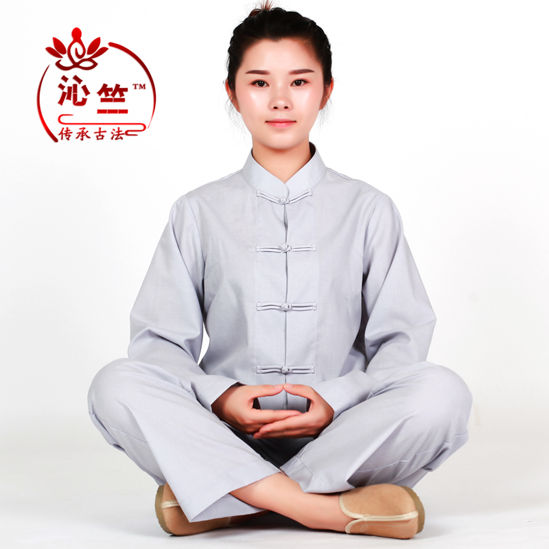 Yu Ju-shu của phụ nữ phù hợp với Trung Quốc phong zen Phật quần áo của nam giới và mùa hè mùa xuân của phụ nữ mùa thu khóa cổ