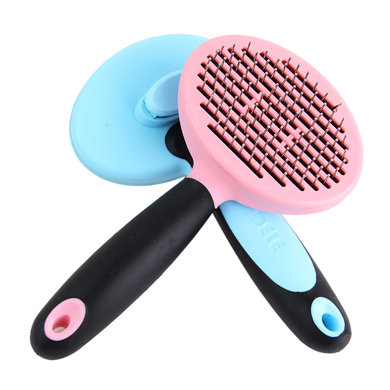 Special thick needle massage comb for dogs golden hair anti-knot hair removal comb pet one-key fading comb needle comb supplies