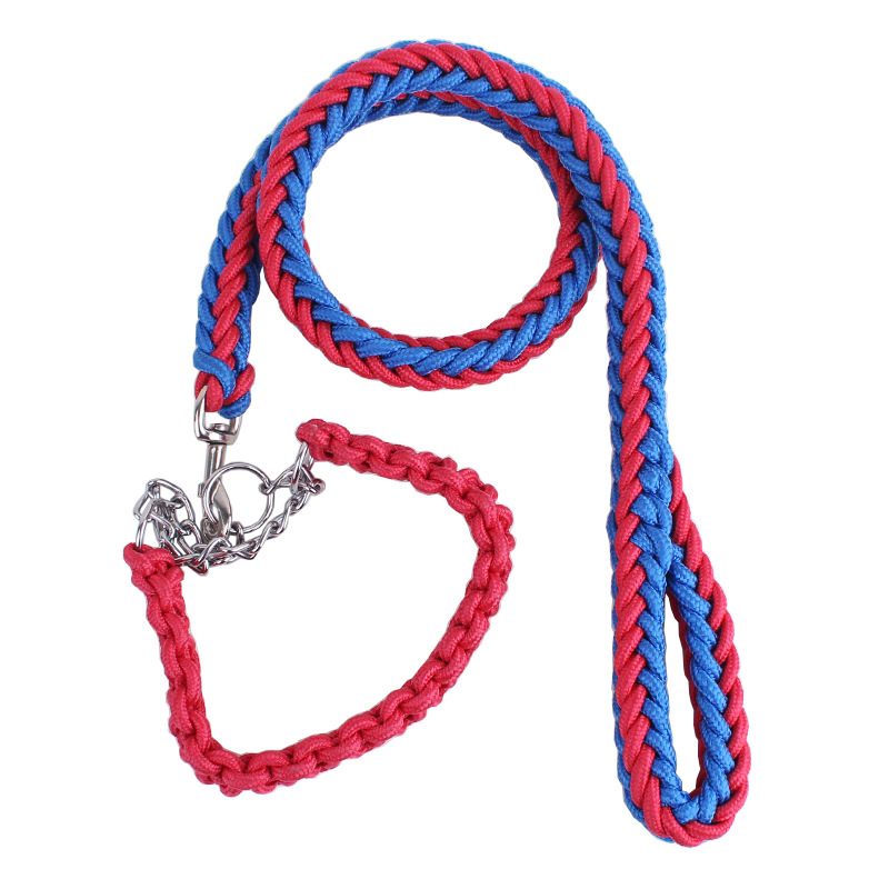 Dog chain Large Dog Iron Necklace with coarse special Pet traction with neck ring for dog rope tethered dog's chain