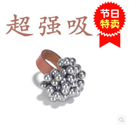 Strong magnetic ring, super strong suction magnet, magnetic steel, marble ring, super magnetic finger ring, steel ball