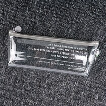 Large capacity pen bag girl High school stationery box junior high school students hipster transparent ins silicone new simple Han Lin