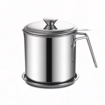 Fried 304 stainless steel filter fried thickened Home Kitchen Filter Large Capacity Back Oil Cup Oil Pot Oil