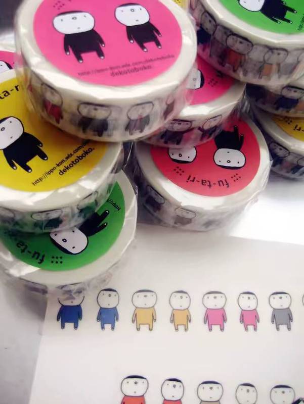 【Full Roll】Japanese Author Dekotoboko Colorful Little Silly Characters Futari Pot Lid Head Mt Washi Tape 【Full Roll】Japanese Author Dekotoboko Colorful Little Silly Characters Futari Pot Lid Head Mt Washi Tape