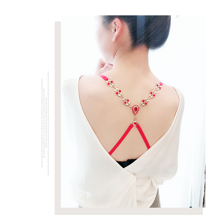 [Mua 2 tặng 1] áo ngực chéo có dây đeo vai vô hình rhinestone làm đẹp trở lại đồ lót dây đeo vai băng thông mỏng phụ kiện áo lót