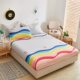 @128*68 cotton fitted sheet single quilted thickened Simmons protective cover bed cover ຜ້າຄຸມຕຽງຝ້າຍ 1.8m