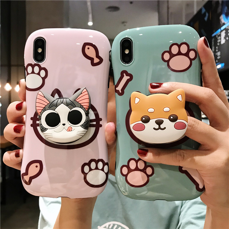 Suitable for Apple 11pro max mobile phone protective shell cartoon cat silicone tide brand iphone xs anti-fall all-inclusive ultra-thin