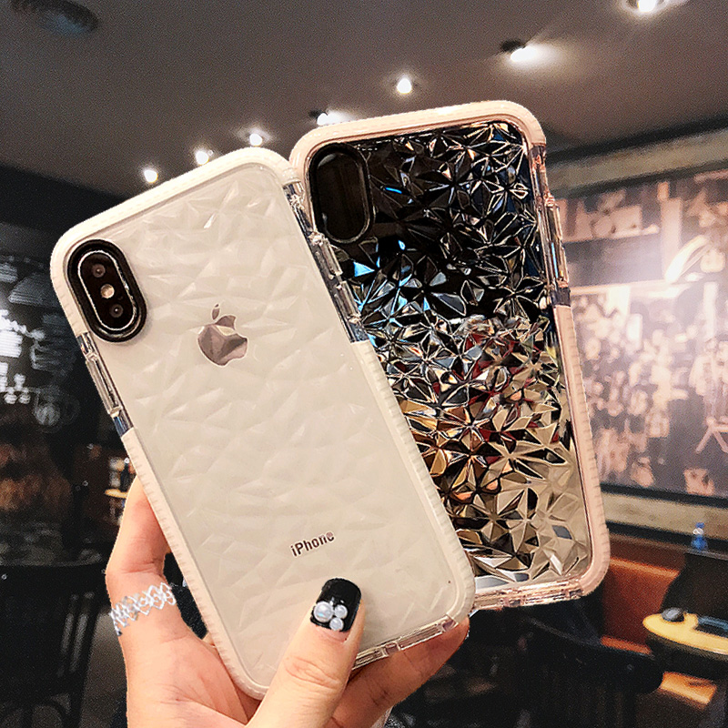 Suitable for iPhone xsmax mobile phone protective case silicone transparent apple x all-inclusive anti-fall female 8plus tide brand personality