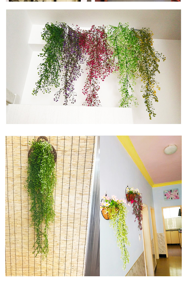 Mô phỏng chuông vàng hoa liễu phòng khách trang trí nhựa trang trí hoa hồng hoa nho mô phỏng cây mây treo tường - Hoa nhân tạo / Cây / Trái cây cây hoa giả trang trí trong nhà