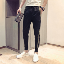 Mens pants 2019 new net red guy Korean slim nine-point leg pants Autumn Tide brand Harlan overalls casual pants