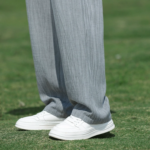 Шелковые летние тонкие штаны, китайский стиль, размер, свободный крой, из хлопка и льна