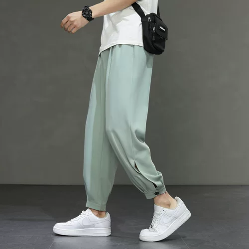 Летние тонкие шелковые спортивные штаны для отдыха