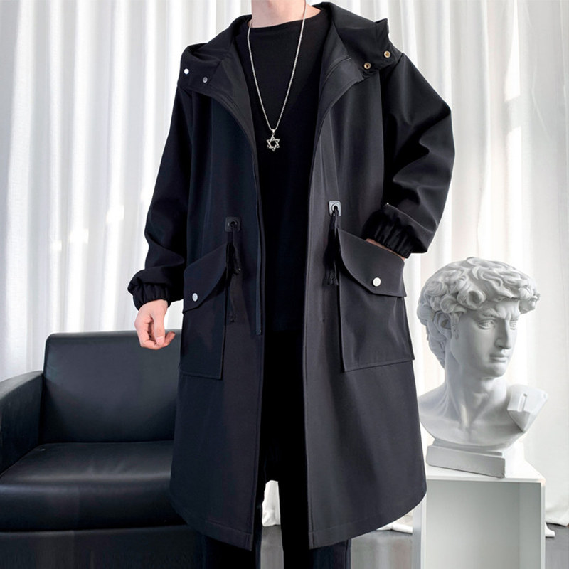Men's Trench Coat, Mid-Length, High-End British Style Overcoat, 2026 New Spring Long Style, Plus Size Men's Clothing