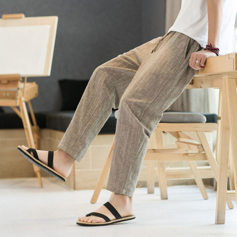 Linen Pants for Men, Summer Thin Cotton-Linen Cropped Pants, Men's 2026 New Style Casual Pants, Men's Sports Suit Linen Pants for Men, Summer Thin Cotton-Linen Cropped Pants, Men's 2026 New Style Casual Pants, Men's Sports Suit