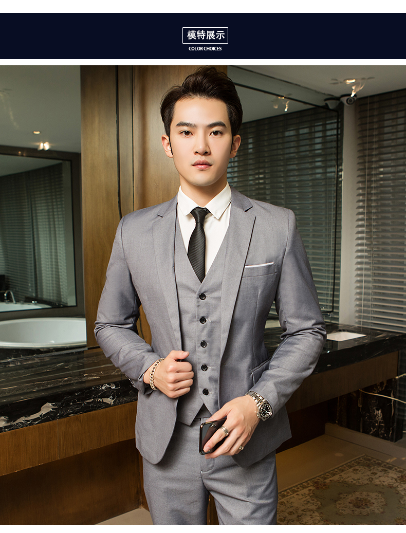 Bộ đồ vest nam phù hợp với áo khoác vest áo ba lỗ quần short nam kaki