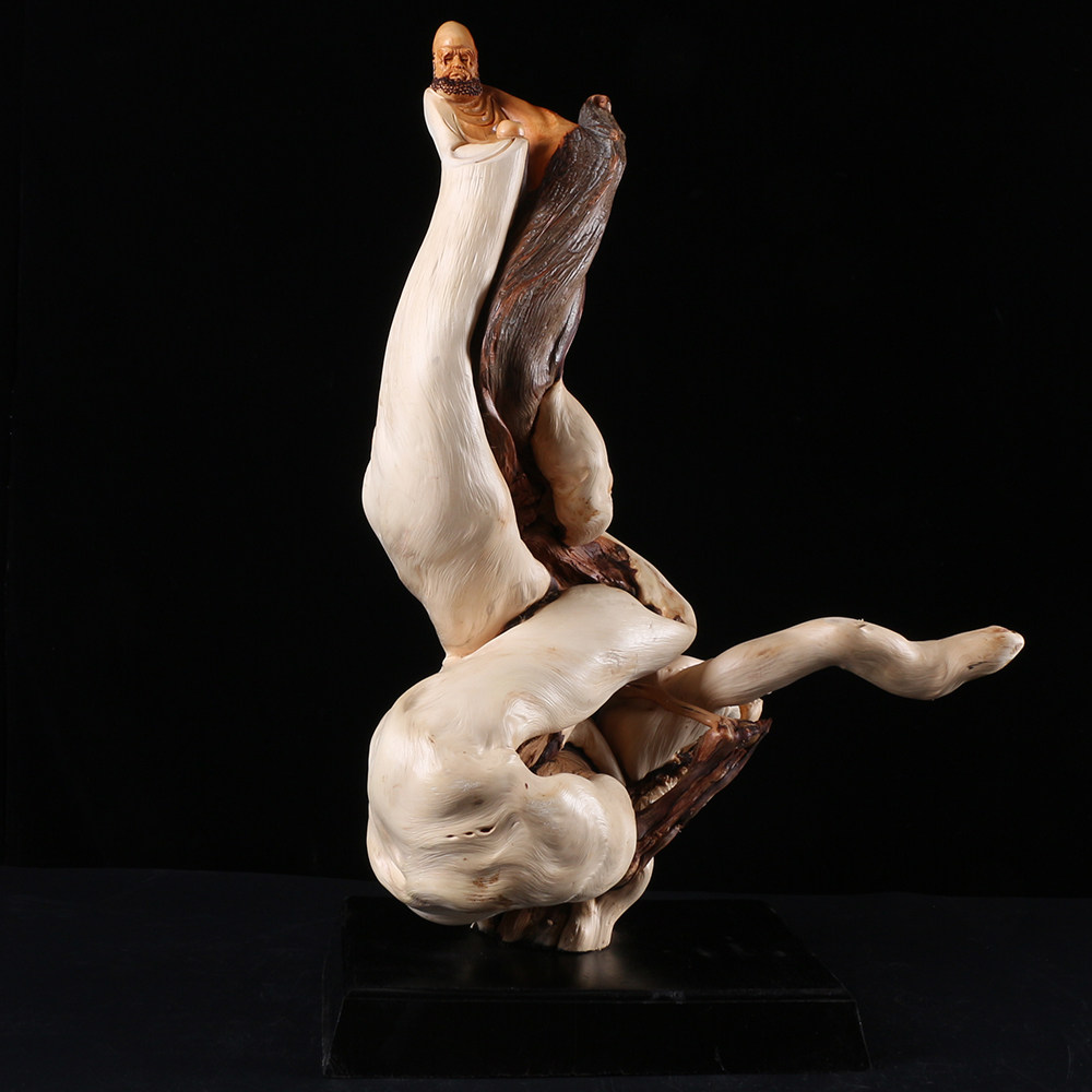 Taihang Mountains Bodhidharma Cliff Root Carving Ornament Root Art Buddha Statue Carving Fine Wood Carving Craft Gift Ornament Twist Twist