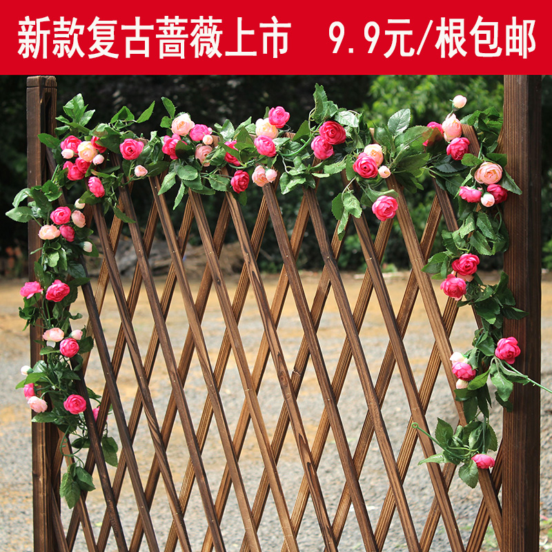 Simulation flower vine European-style retro vines Vine Decorations Air-conditioning Duct Winding Plastic Fake Flowers Wedding property Flower