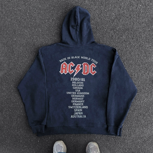 Ретро толстовка с капюшоном в стиле хип-хоп, в американском стиле, оверсайз