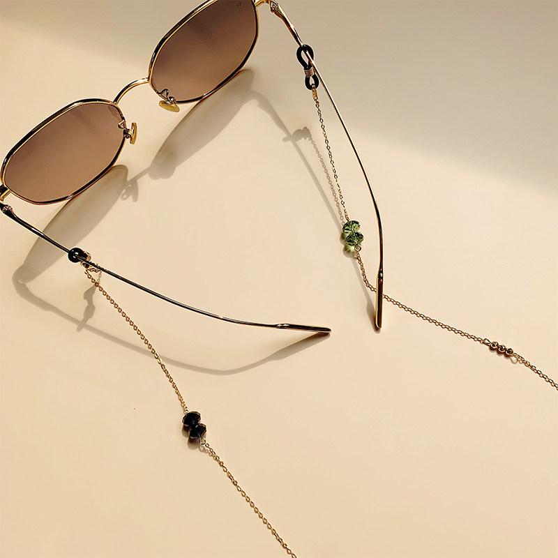 Shijia element crystal 925 silver glasses chain high-end fashion retro Lolita net red sunglasses decoration chain