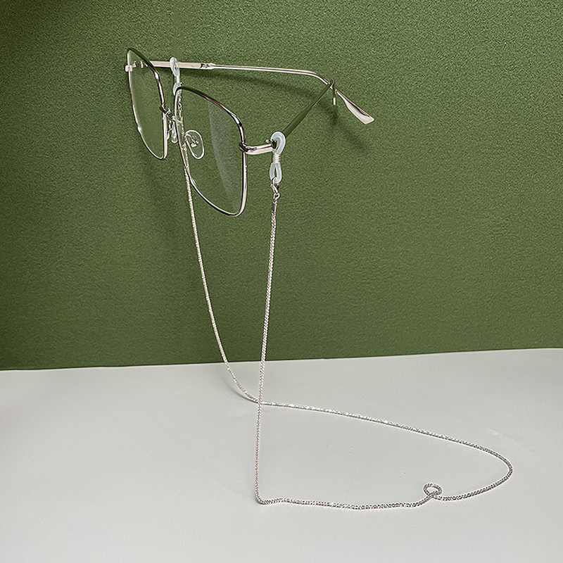 Super flash sterling silver gold-plated glasses chain women's hanging neck trendy style non-fading mask chain lanyard sunglasses decorative chain