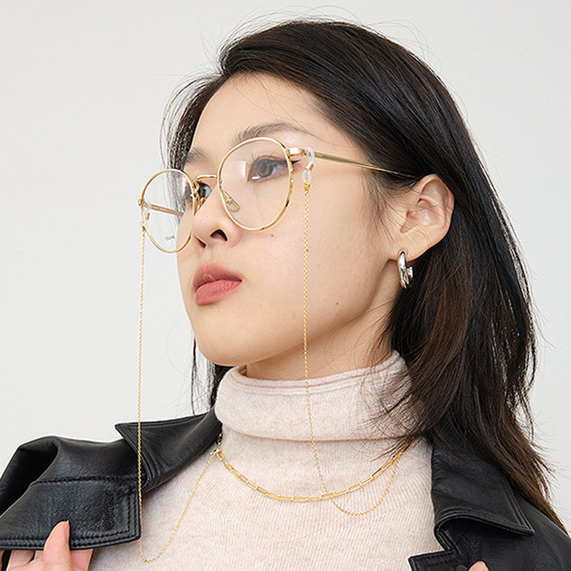 Glasses chain Women hanging neck 925 silver Personality Fashion Necklace Woman Lock Bone Chain Design Sensation one-piece retro Neck Necklace