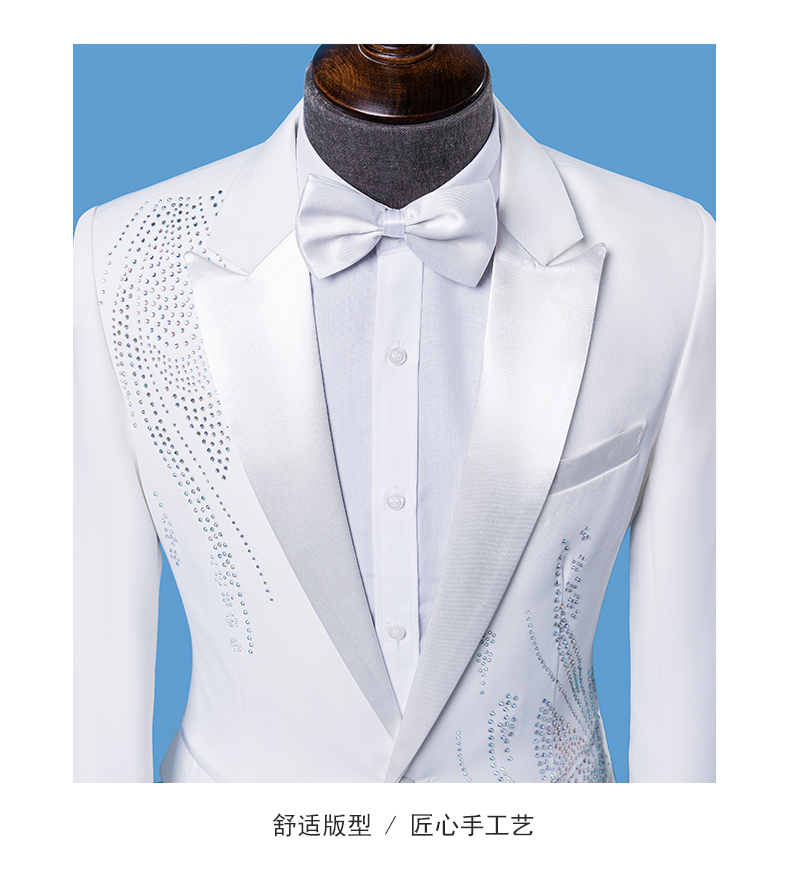 Trang phục nam người lớn thời trang Slim sân khấu biểu diễn hợp xướng ca sĩ chủ nhà trang phục lễ nghi đồ công sở nam