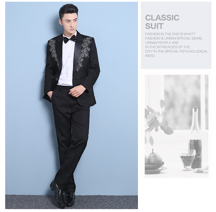 Bộ đồ vest nam thanh niên phiên bản Hàn Quốc của bộ đồ tự canh tổ chức nghi lễ trang phục hợp xướng chỉ huy hình ảnh studio quần áo thoi trang nam