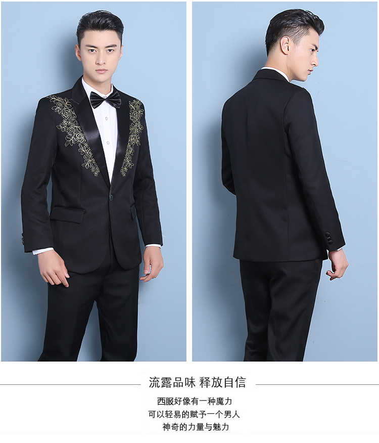Bộ đồ vest nam thanh niên phiên bản Hàn Quốc của bộ đồ tự canh tổ chức nghi lễ trang phục hợp xướng chỉ huy hình ảnh studio quần áo thoi trang nam