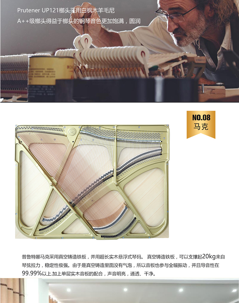 Đức Plutina UP121 Thương hiệu mới dành cho người mới bắt đầu Hộ gia đình nhập khẩu Upright Piano piano cơ giá rẻ