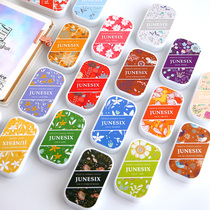 Handbook seal printing pad color pearlescent hand account special stamp red gold boxed finger painting ink pad 24 colors