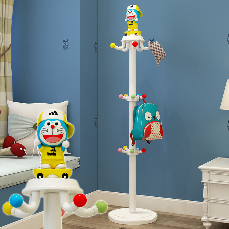 Children's coat rack floor-to-ceiling cartoon cute clothes rack simple modern clothes rack creative bedroom children clothes rack