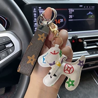 Серебряная припечатка кожаная веревка+белый щенок