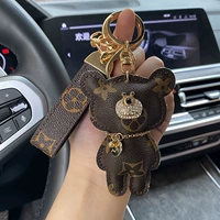 Золотая кожаная веревка+примечание для медвежьей примечания