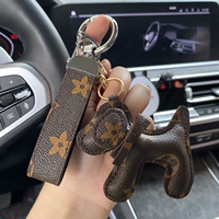 Серебряная принт кожаная веревка+кофейный щенок