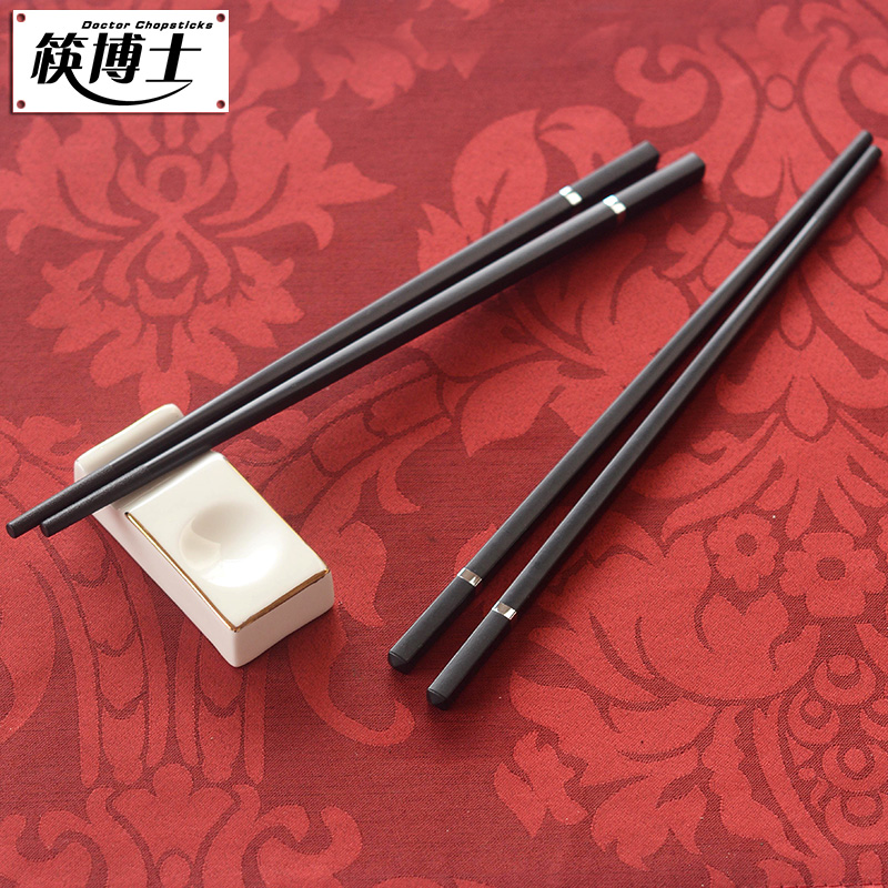 Chopsticks Doctor China-Japan style alloy chopstick high temperature resistant and hard to mouldy non-slip home chopsticks 10 Double hotel public chopsticks Non-solid wood