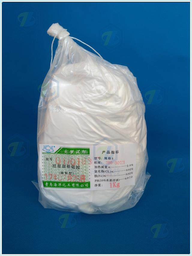 Qingdao Ocean brand column chromatography silica gel powder 200-300 mesh 1Kg bag