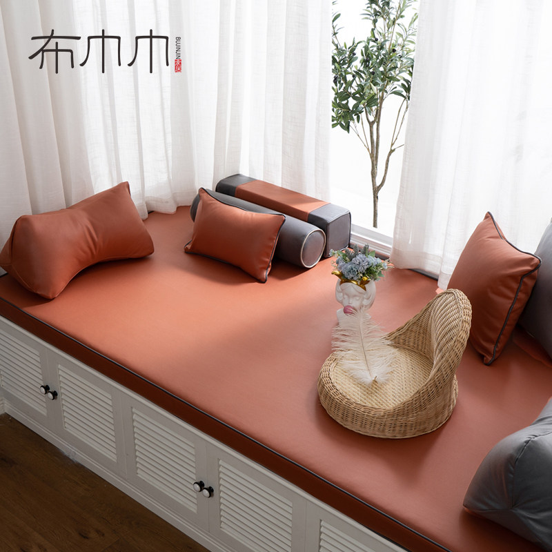 Floating window cushion light and luxurious wind minimalist modern window sill pad net red decoration balcony tatami mat set as sponge cushion
