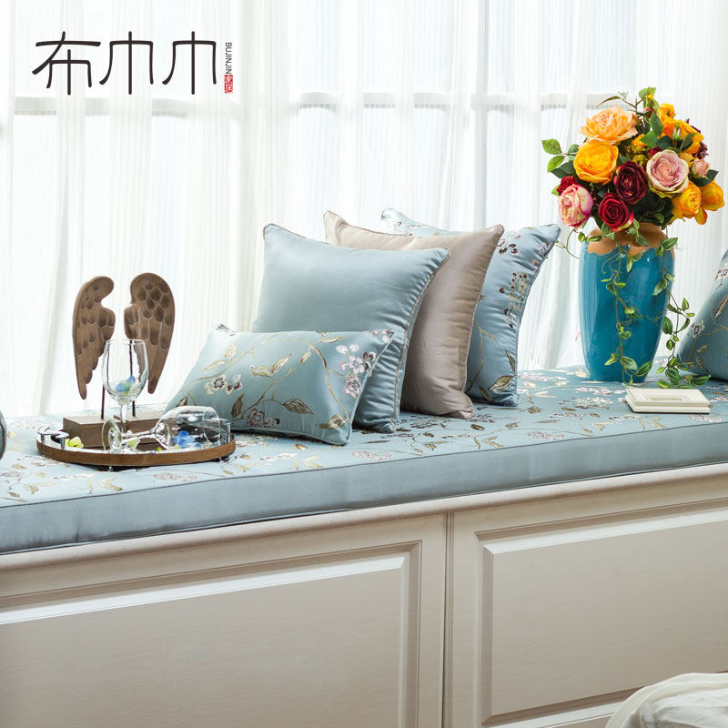 Custom-made bay window mat tatami window sill mat master bedroom balcony floor-to-ceiling window decoration removable and washable light luxury style Chinese style