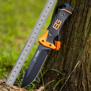 Multifunctional outdoor survival knife flint and steel field tactical small straight knife magnesium stick survival whistle supplies equipment knife
