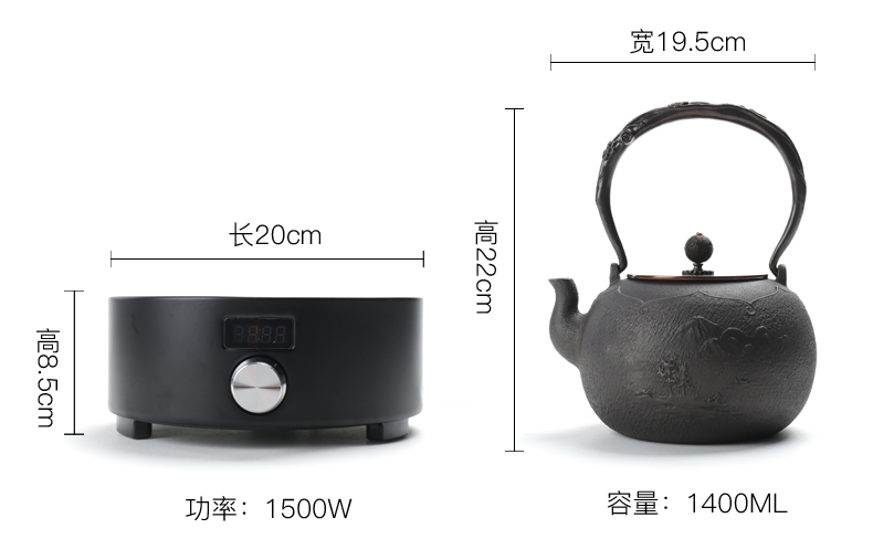 ZongTang iron pot of cast iron teapot tea kettle imitation in southern Japan boiling tea machine electricity TaoLu half a hand