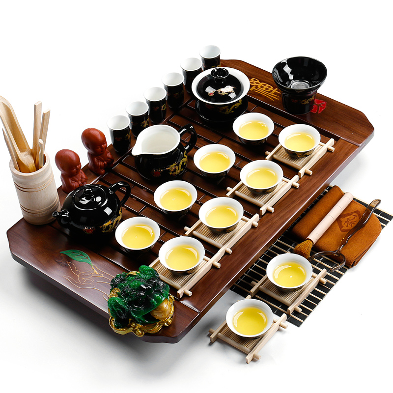 ZongTang to yet kung fu tea set solid wood tea tray tea tea yixing it a complete set of tea set