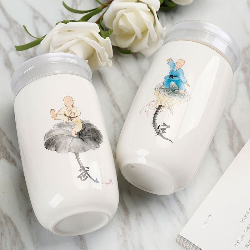 ZongTang portable gift ceramics with cup across indicates the tropical is suing accompanied cup lid cup men and women take water cup